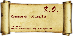 Kammerer Olimpia névjegykártya